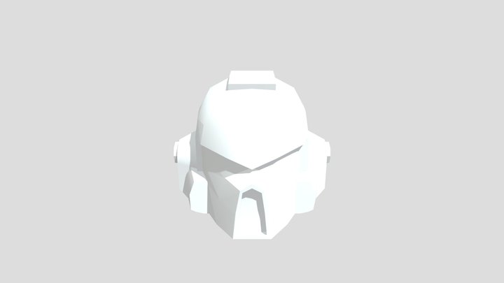Low Poly Mk7 Type Space Marine Helmet WIP 3D Model