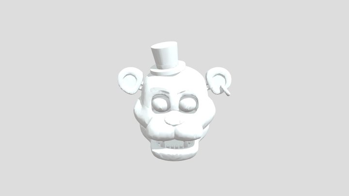 FNAF glamrock freddy head (1) 3D Model