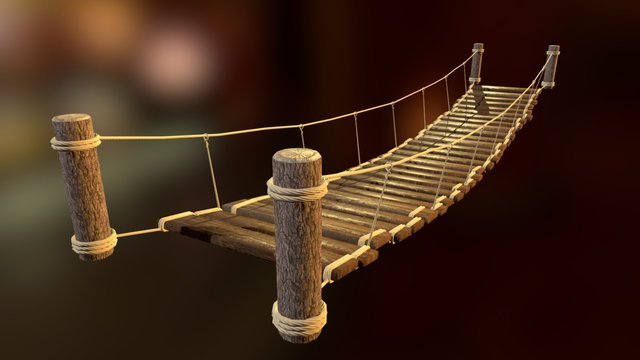 Rope Bridge 3D Model