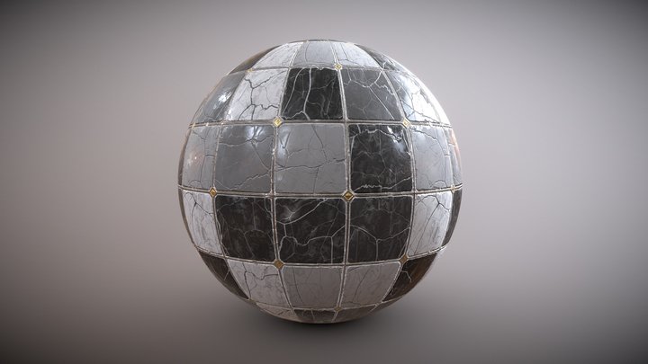 Marble Tile Texture 3D Model