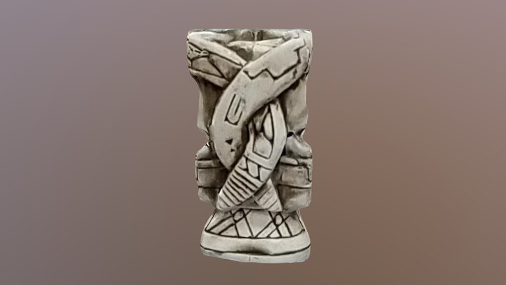 Authentic Mayan Statue 3D Model