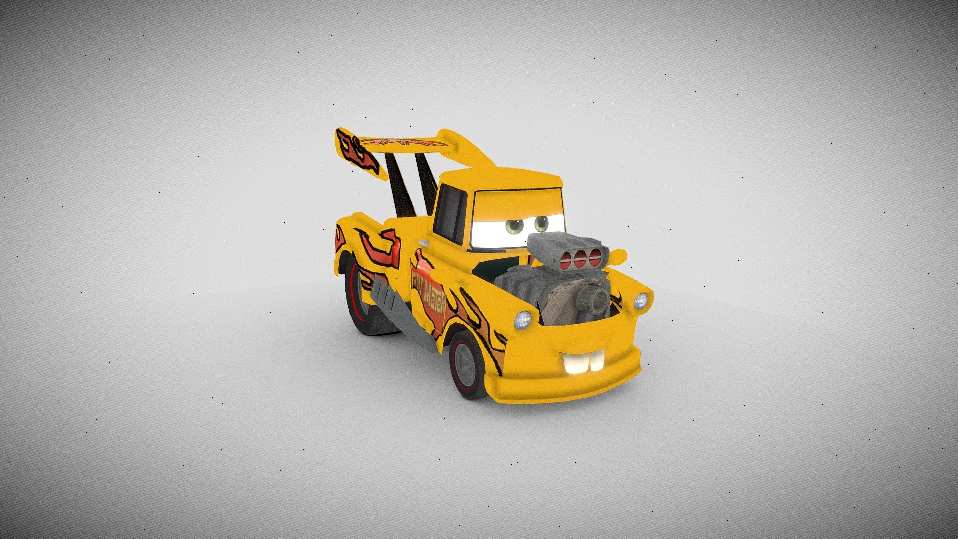 カーズマテル、ミニカー、ファニー、FUNNY CAR MATER funny Disney / Pixar Cars Deluxe Oversized Funny Car Mater Diecast