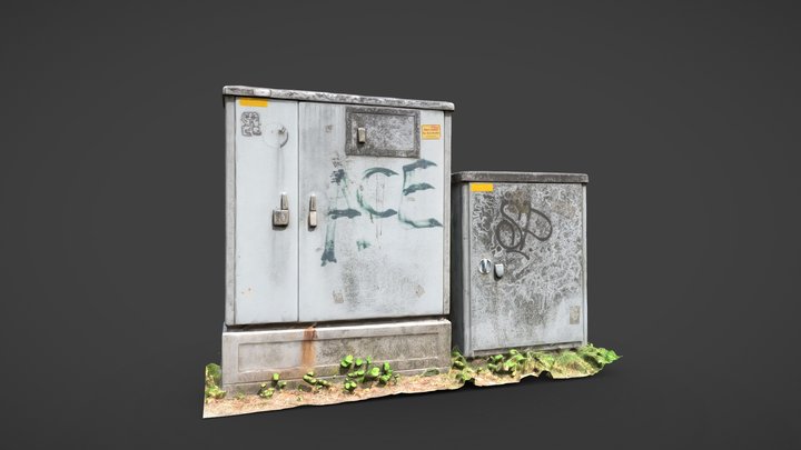 Electric Street Boxes 3D Scan 3D Model