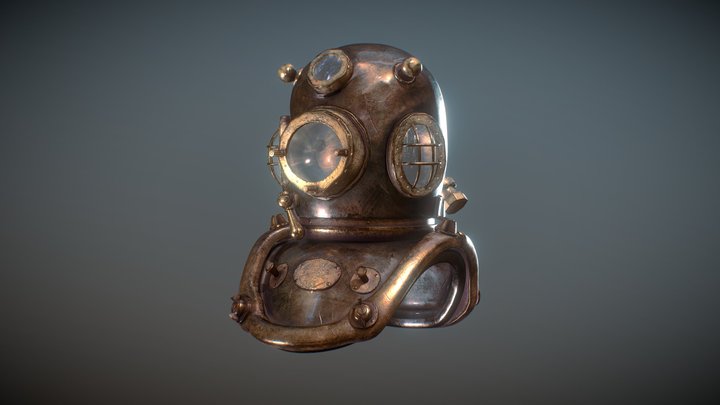 Diver Helmet 3D Model