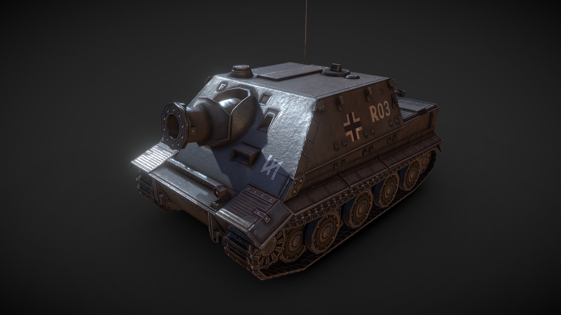 Low poly Sturmtiger assault gun