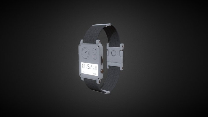 Metalic Smart Watch 3D Model