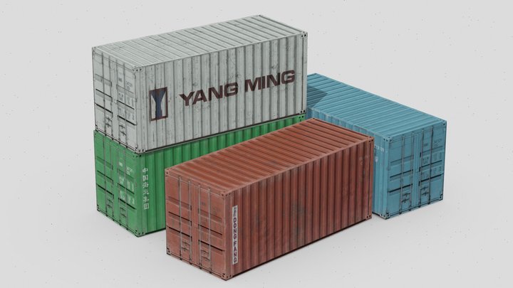 Shipping containers – Modello 3D gratuito STL