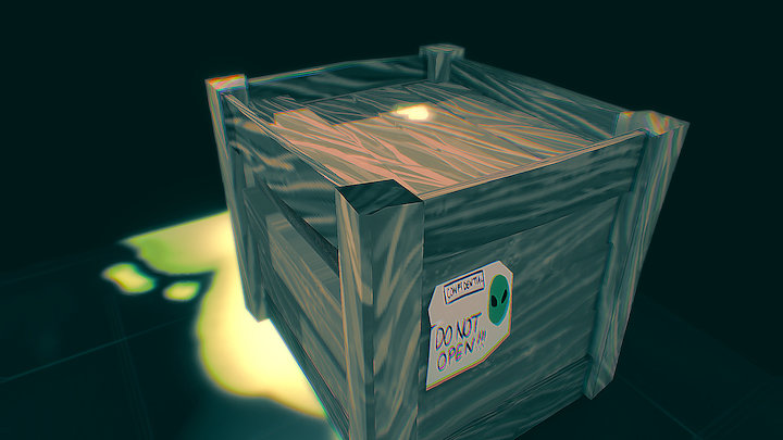 Wooden Box 3D Model