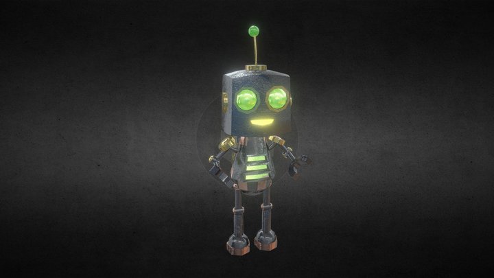 Low Poly Robot 3D Model