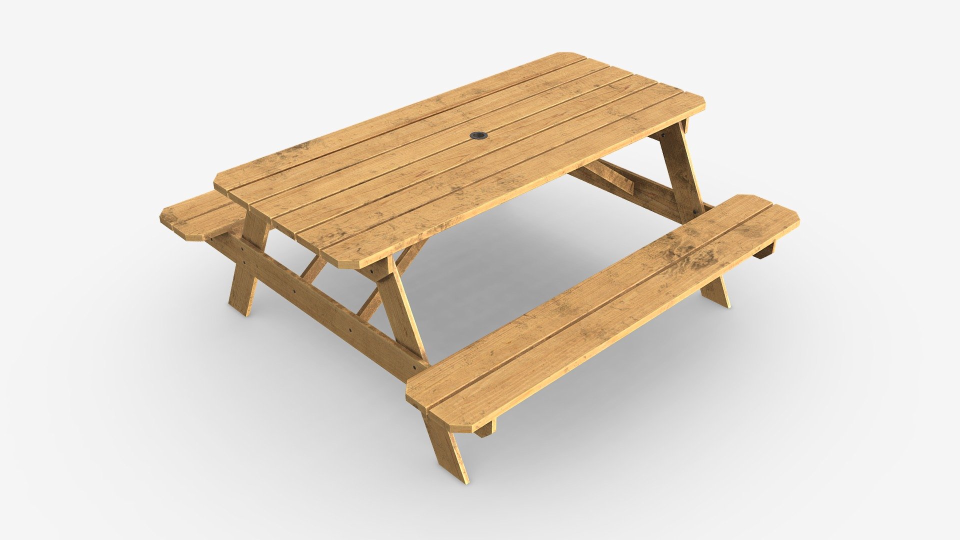 Wood Picnic Table dirty - Buy Royalty Free 3D model by HQ3DMOD ...