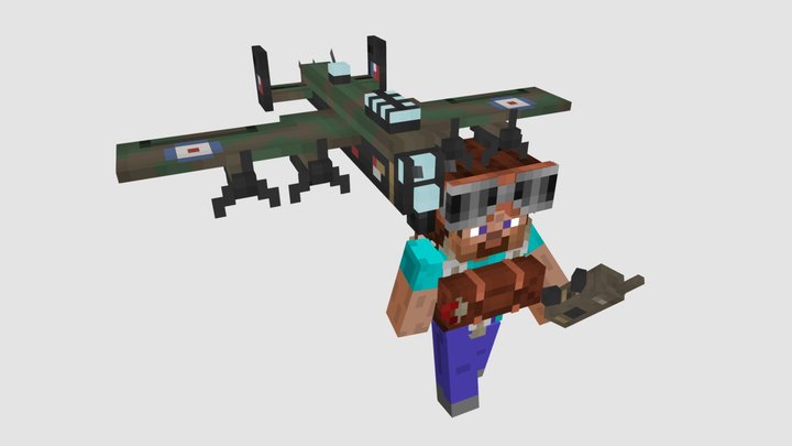 Pilot Cosmetic Pack - Zombiecraft 3D Model