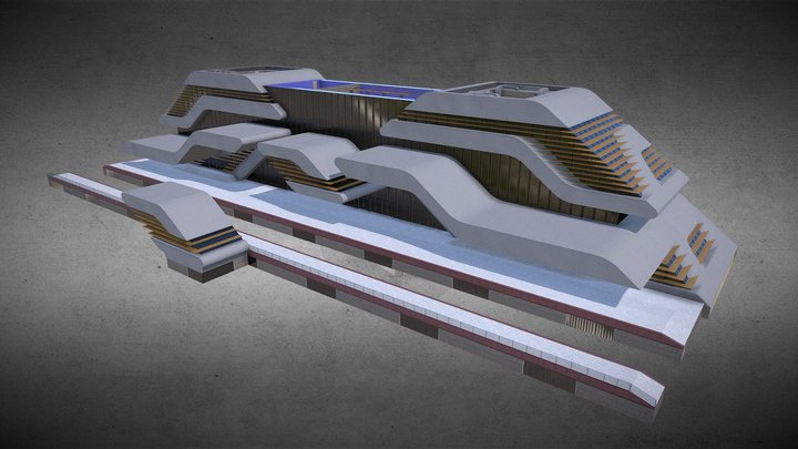 Subway and Train Station 3D Model
