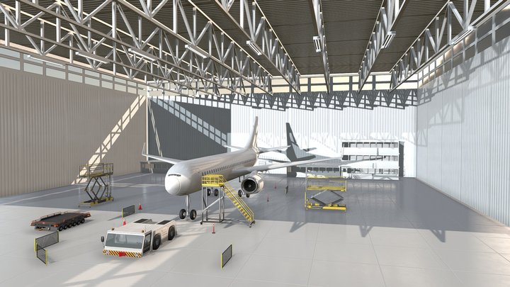 Aircraft Maintenance Hangar - 3D model by Sousinho [cc452b6