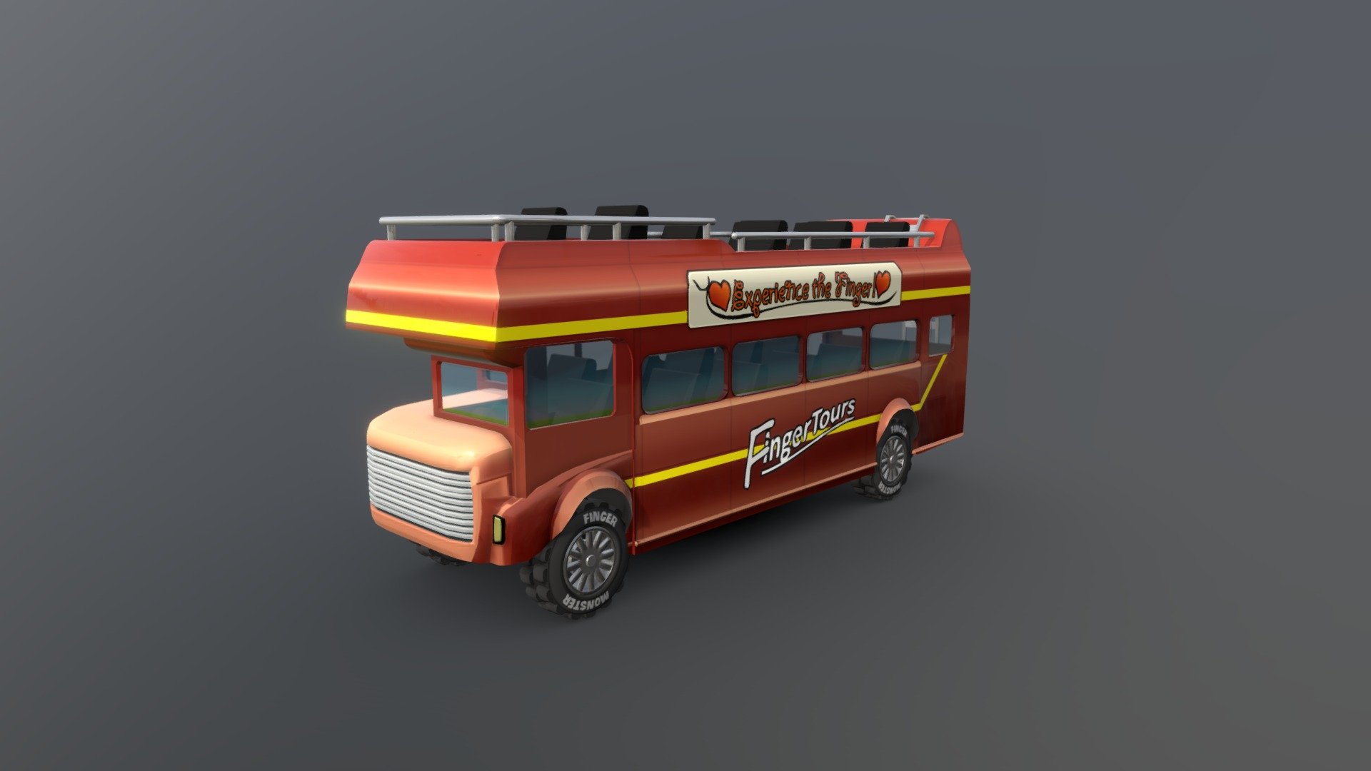 tourist bus 3d model
