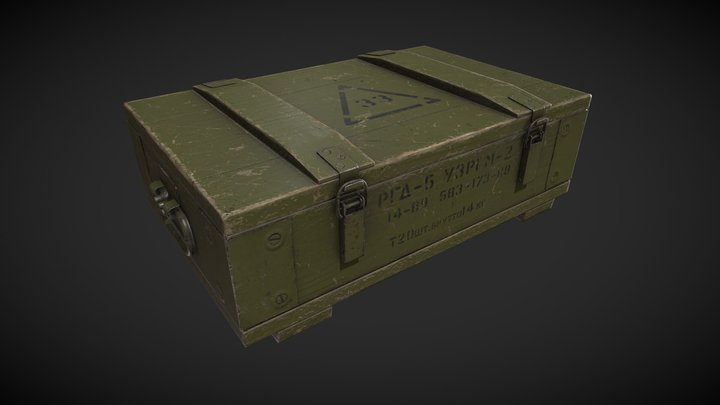 Military Crate 3D Model