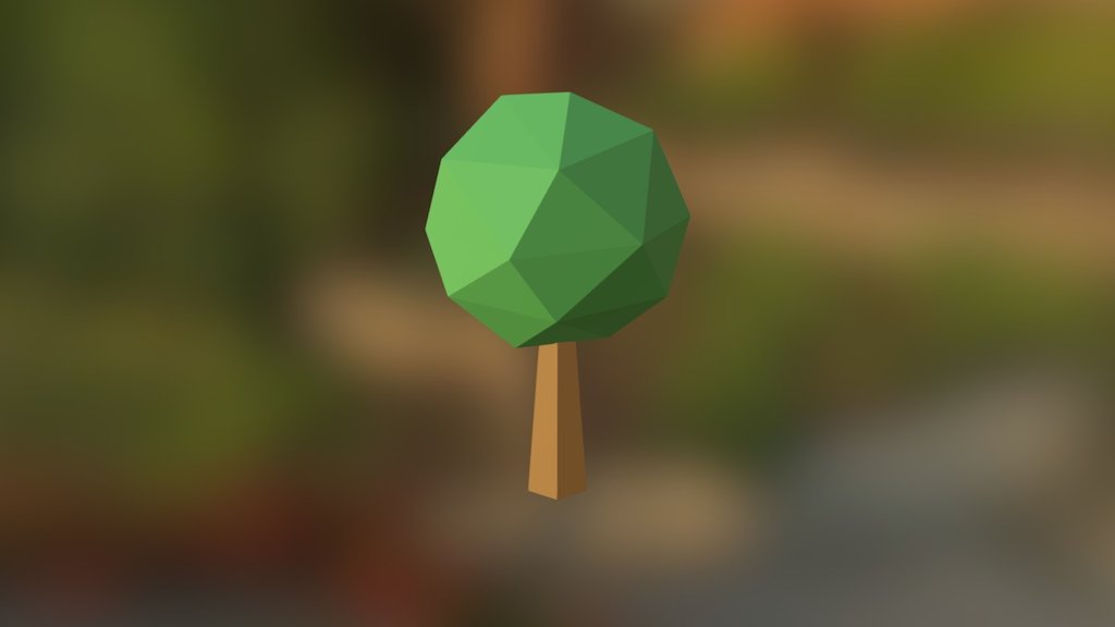 Low Poly Ball and Stick Tree