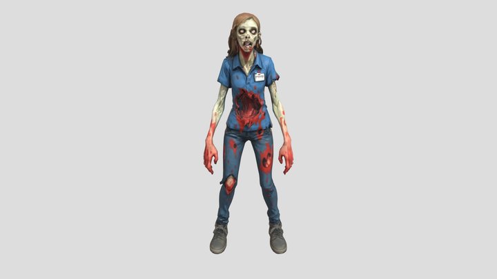 Zombie Worker 3D Model