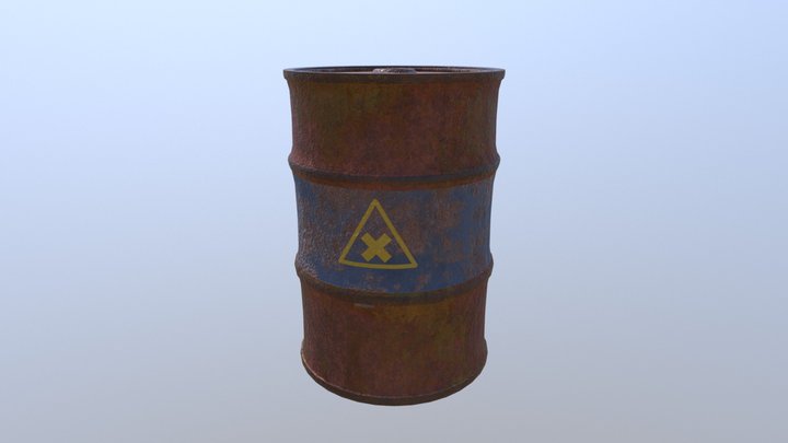 Oil Drum 3D Model