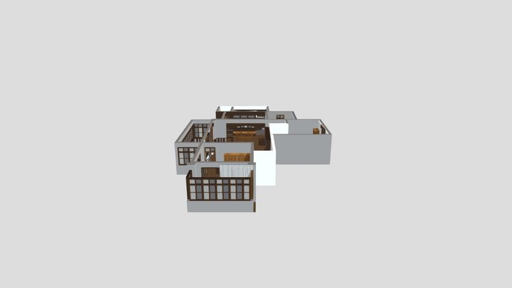 浪潮家庭室内场景_3DPreviz 3D Model