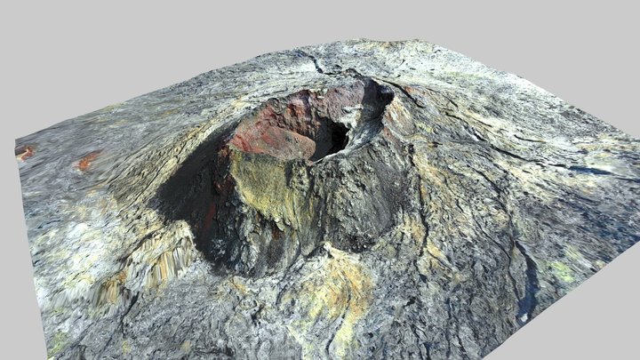 Fagradalsfjall main crater - Iceland 3D Model