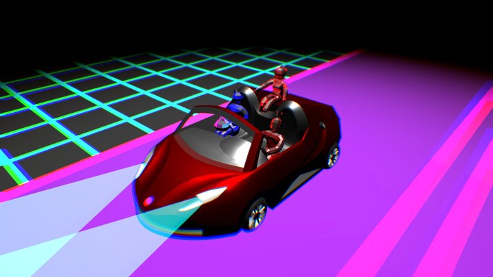 Outrun Stuff With My Friends 3D Model