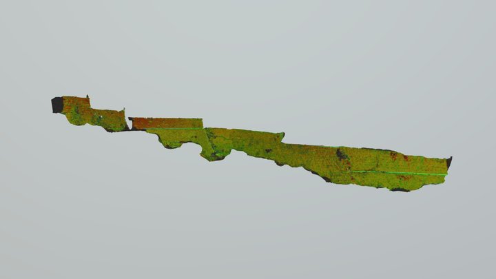 Schwanderbärgli Sperre Vergleich 2018 - 2022 3D Model