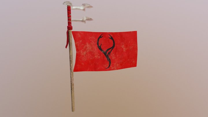 Red Flag 3D Model