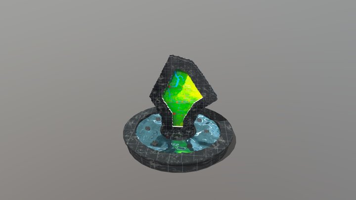 Fountain - monument of the Tyumen region 3D Model