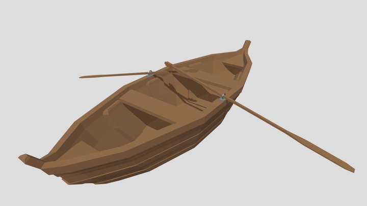 Boat 3d low-poly 3D Model