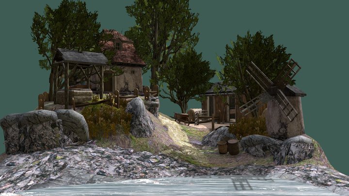 Diorama Forest Farm 3D Model