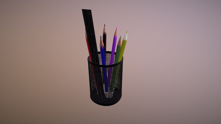 STAND FOR PENCILS 3D Model