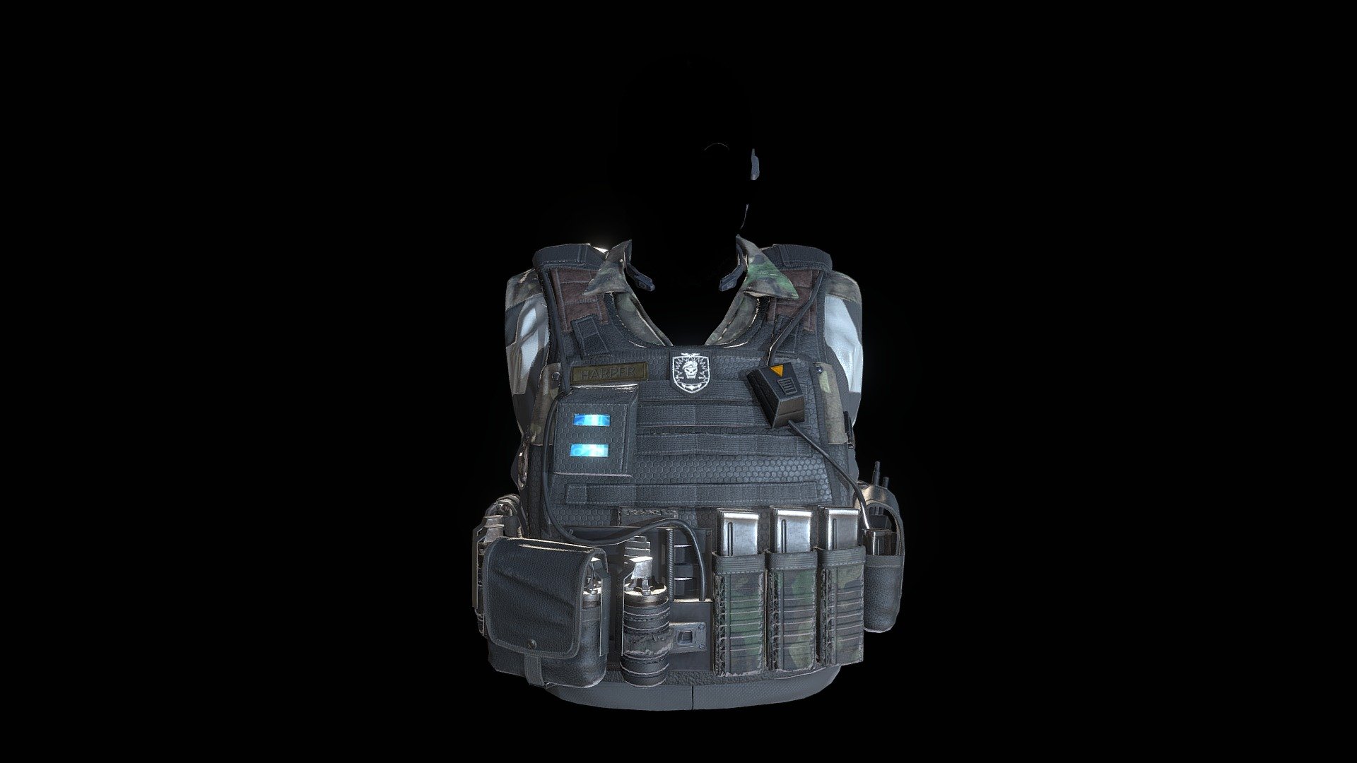 Military Body Armor Game Ready Asset Download Free 3D model by kane