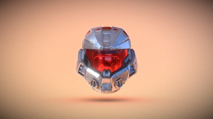 Crimson Visor Helmet (msy) (HALO) 3D Model