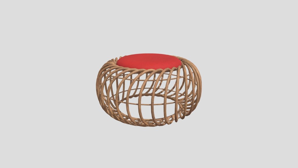Rattan Nest Stool Pouf