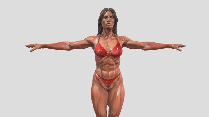 Contemplation in Red 3D Model