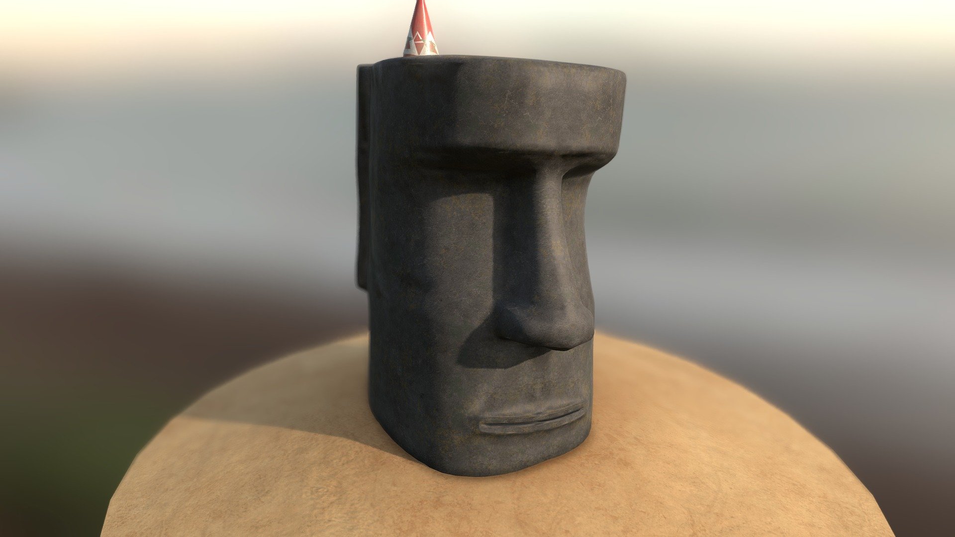 Xmas Moái — Sketchfab embed 3D viewer
