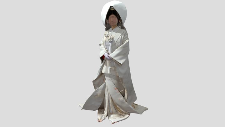 Japan – Shiromuku - wedding dress – Gratis 3D-model STL