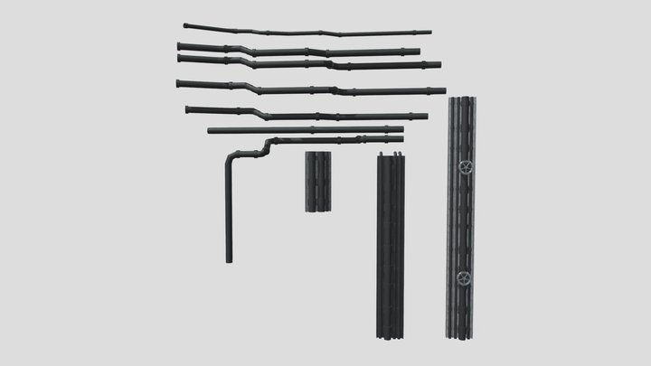 Low Poly Pipes Pack – Free 3D Model STL