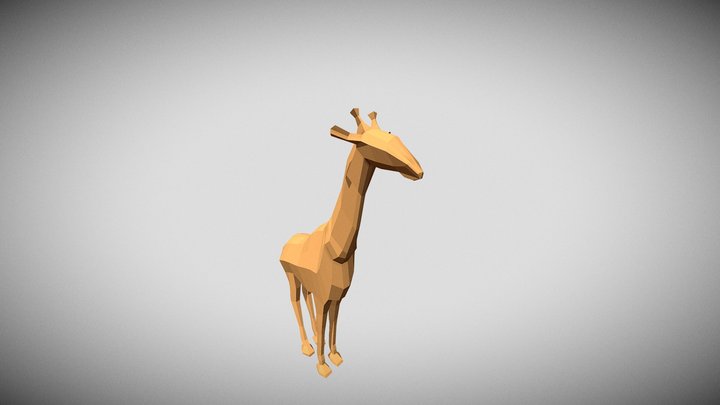 Giraffe Low Poly 3D Model