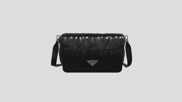 Gaufré Nappa Leather Shoulder Bag 3D Model
