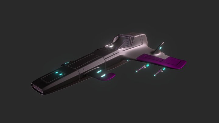 Modular figher spacecraft 3D Model