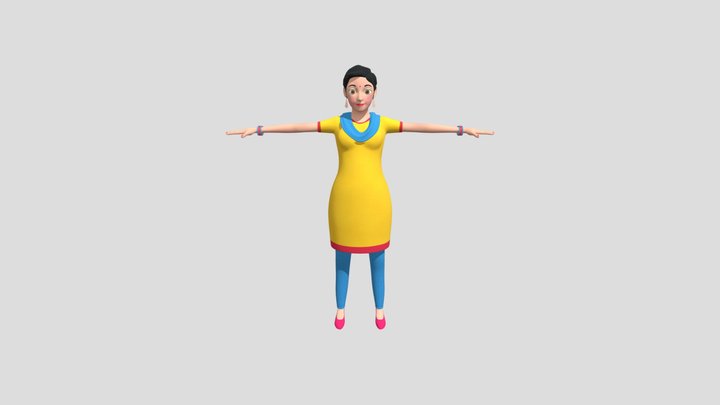 Indian lady_model 3D Model