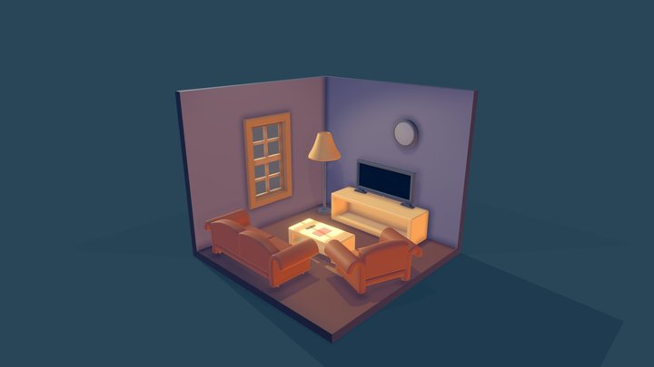 Isometric Lounge 3D Model