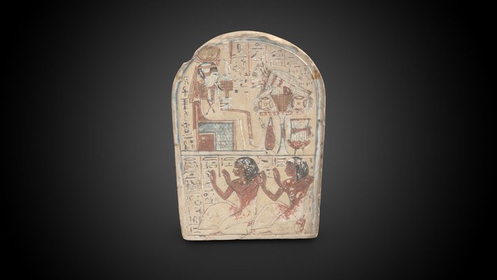Stela Dedicated to the God Khonsu 3D Model