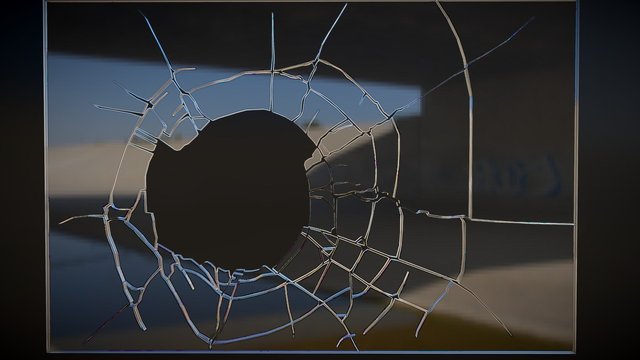 Shattered Glass 3D Model