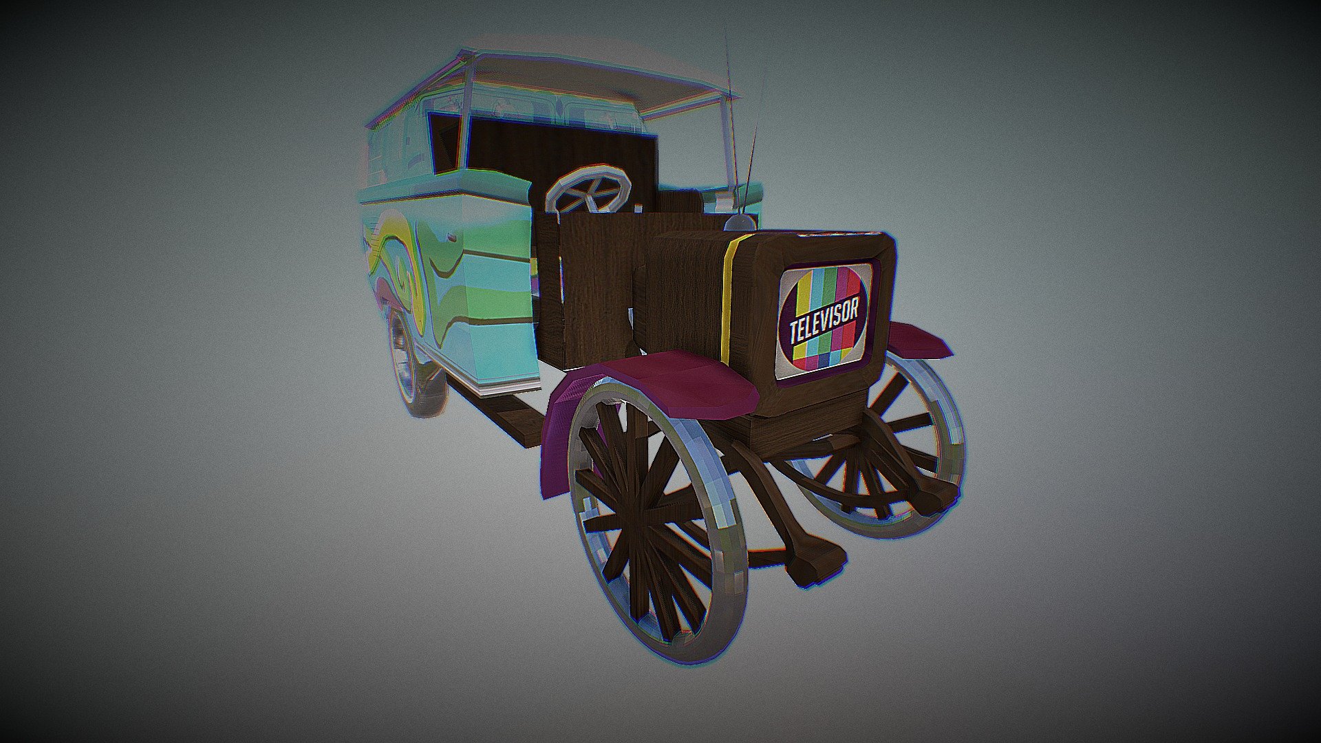 Multi-retro styled Garford Truck (Low Poly)