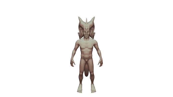 Reading Dude Low Poly 3D Model