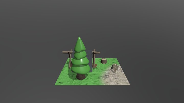 stylized camp 3D Model
