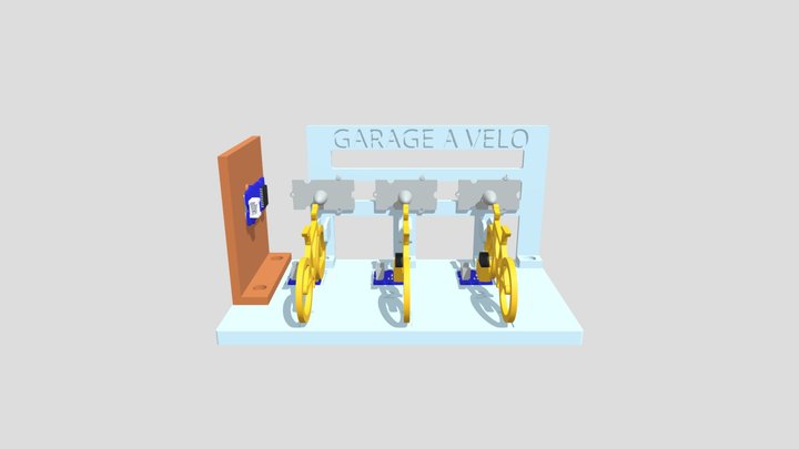 Maquette garage à vélo 3D Model