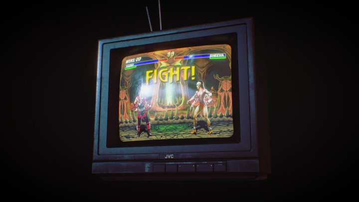 Old JVC TV 3D Model